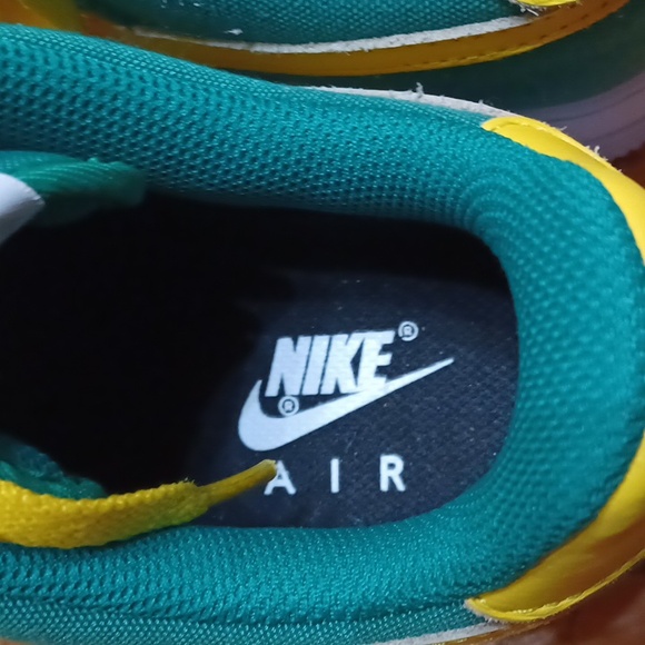 Nike Women's Air Force One Low Green & Yellow Custom Sneakers Size 8 - Picture 5 of 7